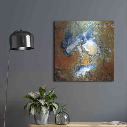 Luxe Metal Art 'Earth as Art: Lake Eyre,' Metal Wall Art,24x24
