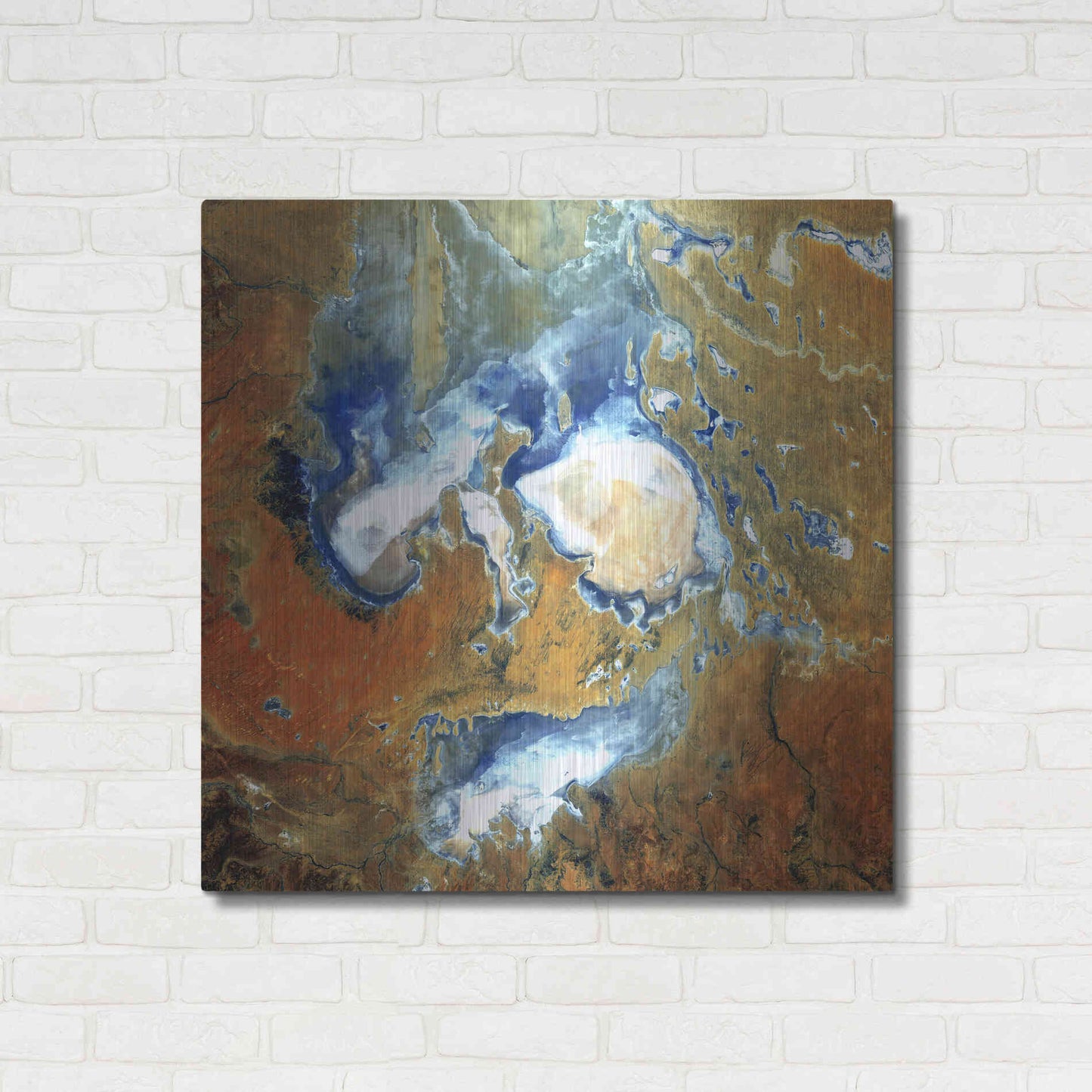 Luxe Metal Art 'Earth as Art: Lake Eyre,' Metal Wall Art,36x36