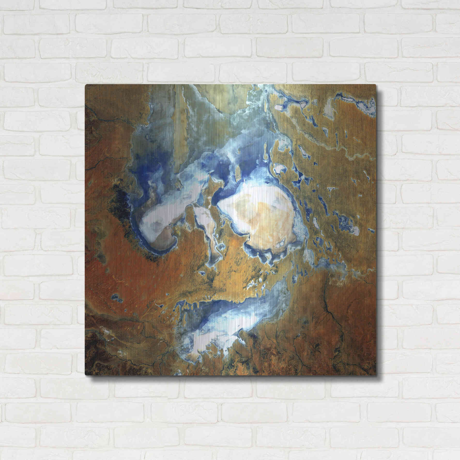 Luxe Metal Art 'Earth as Art: Lake Eyre,' Metal Wall Art,36x36