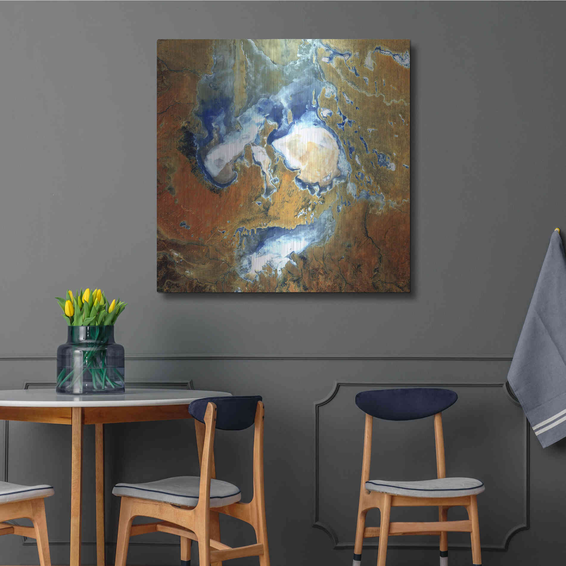 Luxe Metal Art 'Earth as Art: Lake Eyre,' Metal Wall Art,36x36