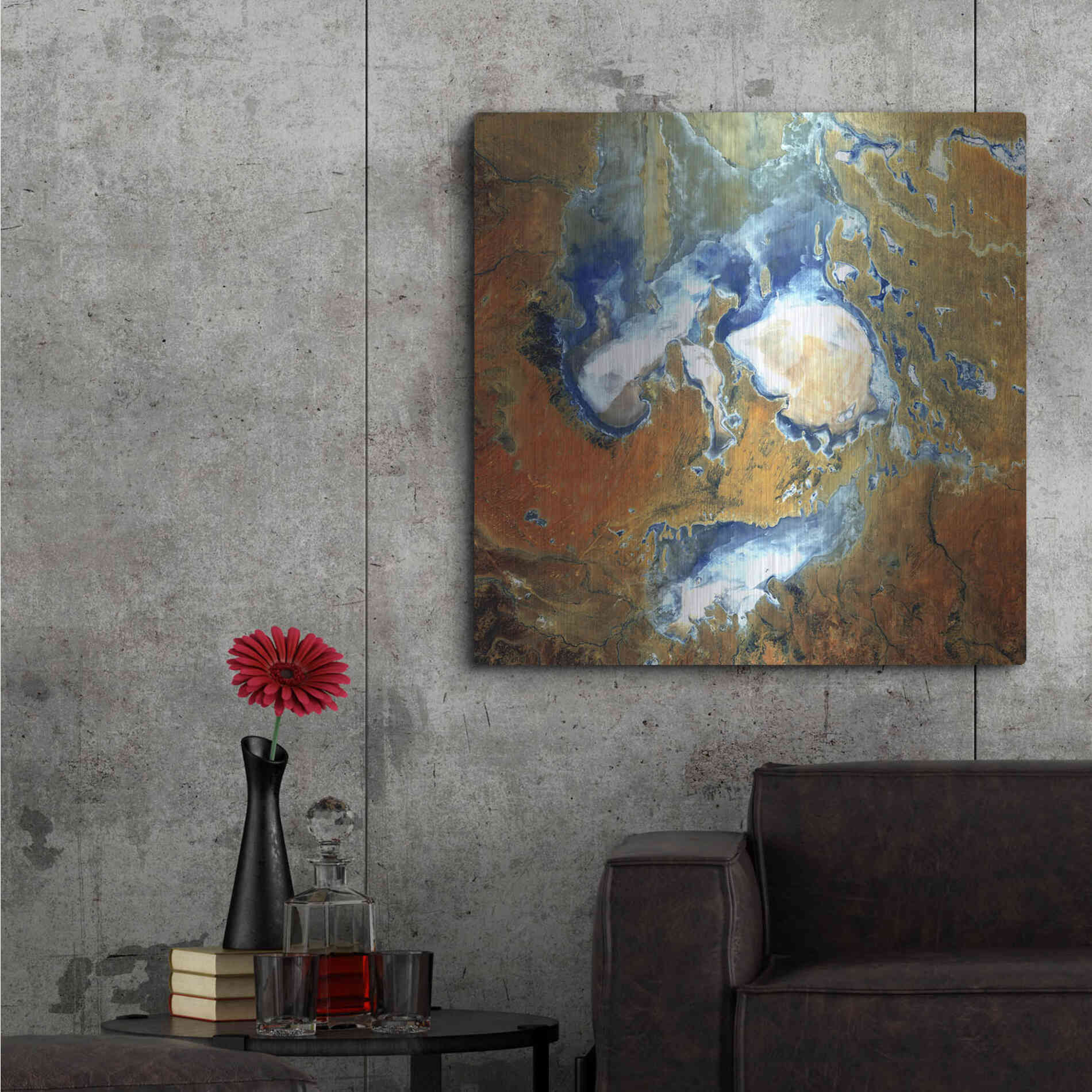 Luxe Metal Art 'Earth as Art: Lake Eyre,' Metal Wall Art,36x36