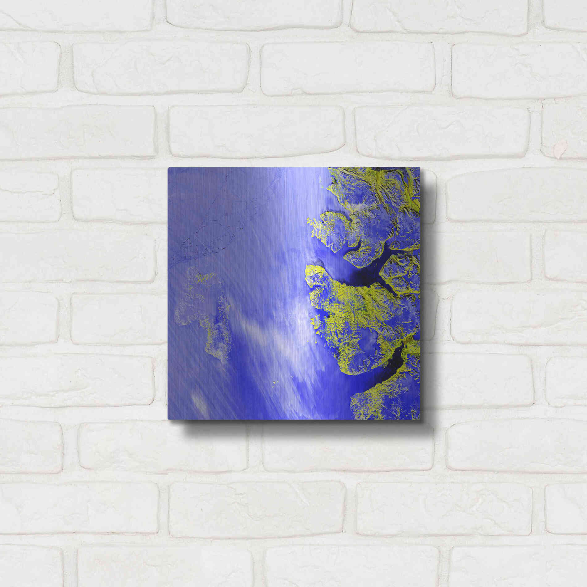 Luxe Metal Art 'Earth as Art: Meighen Island,' Metal Wall Art,12x12