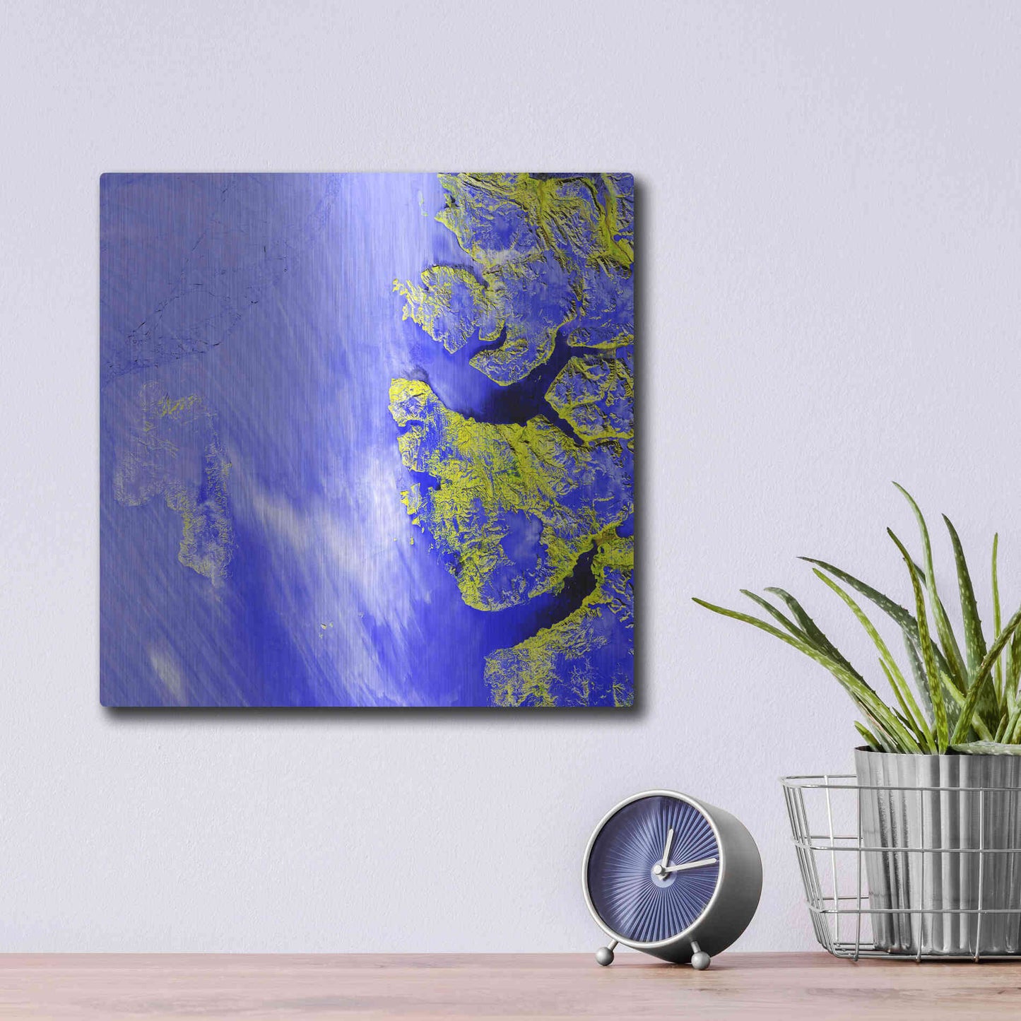 Luxe Metal Art 'Earth as Art: Meighen Island,' Metal Wall Art,12x12