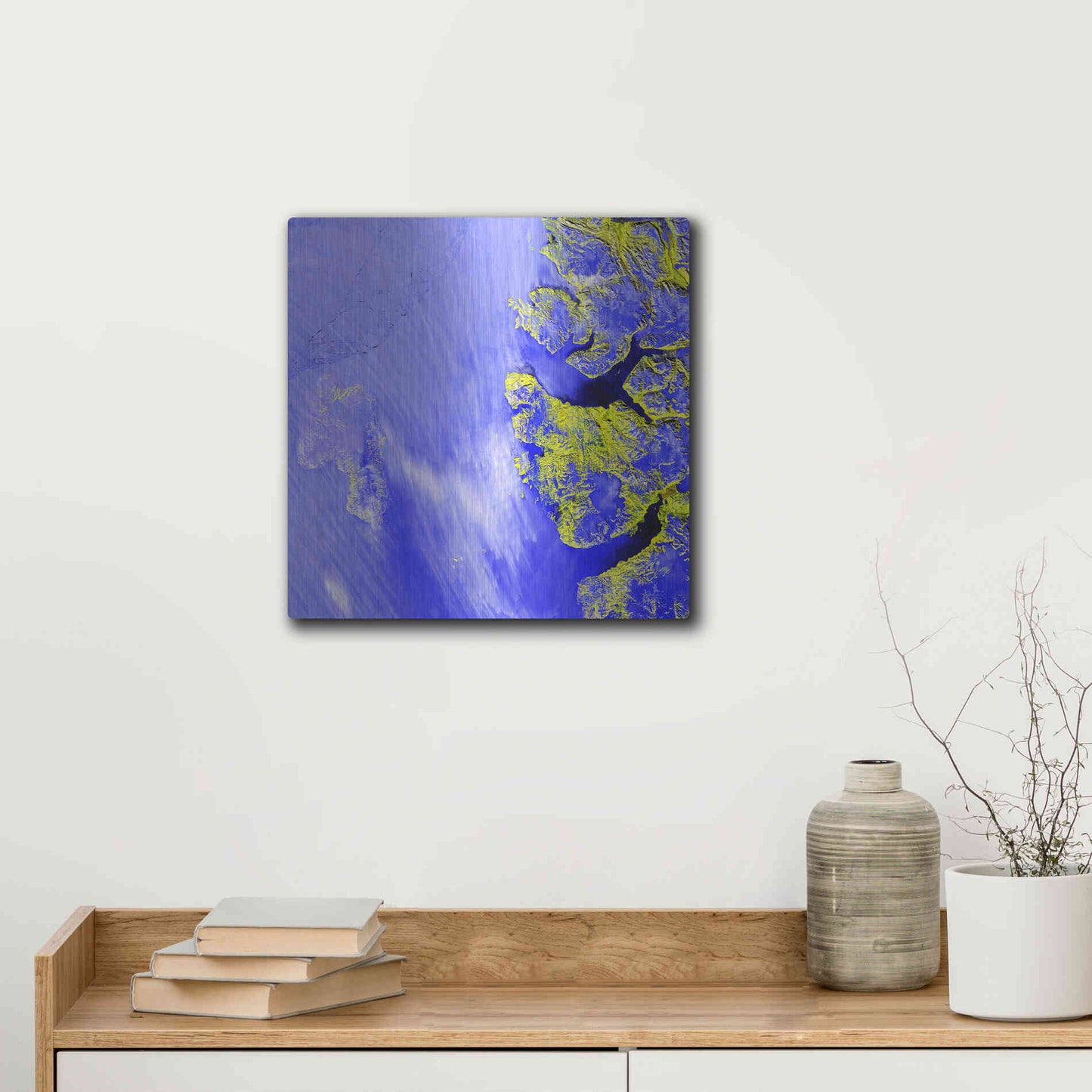 Luxe Metal Art 'Earth as Art: Meighen Island,' Metal Wall Art,12x12