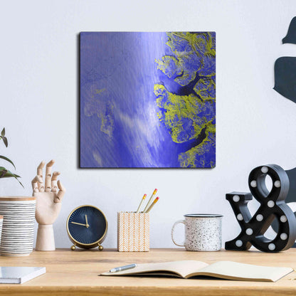 Luxe Metal Art 'Earth as Art: Meighen Island,' Metal Wall Art,12x12