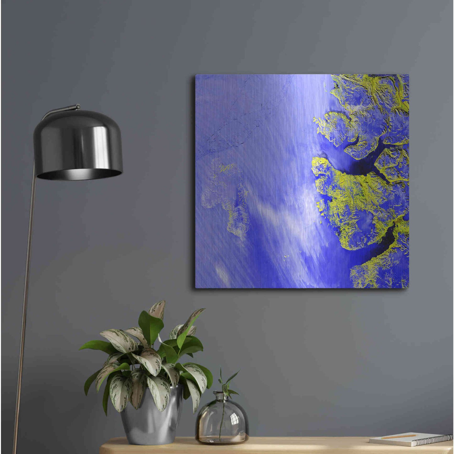 Luxe Metal Art 'Earth as Art: Meighen Island,' Metal Wall Art,24x24