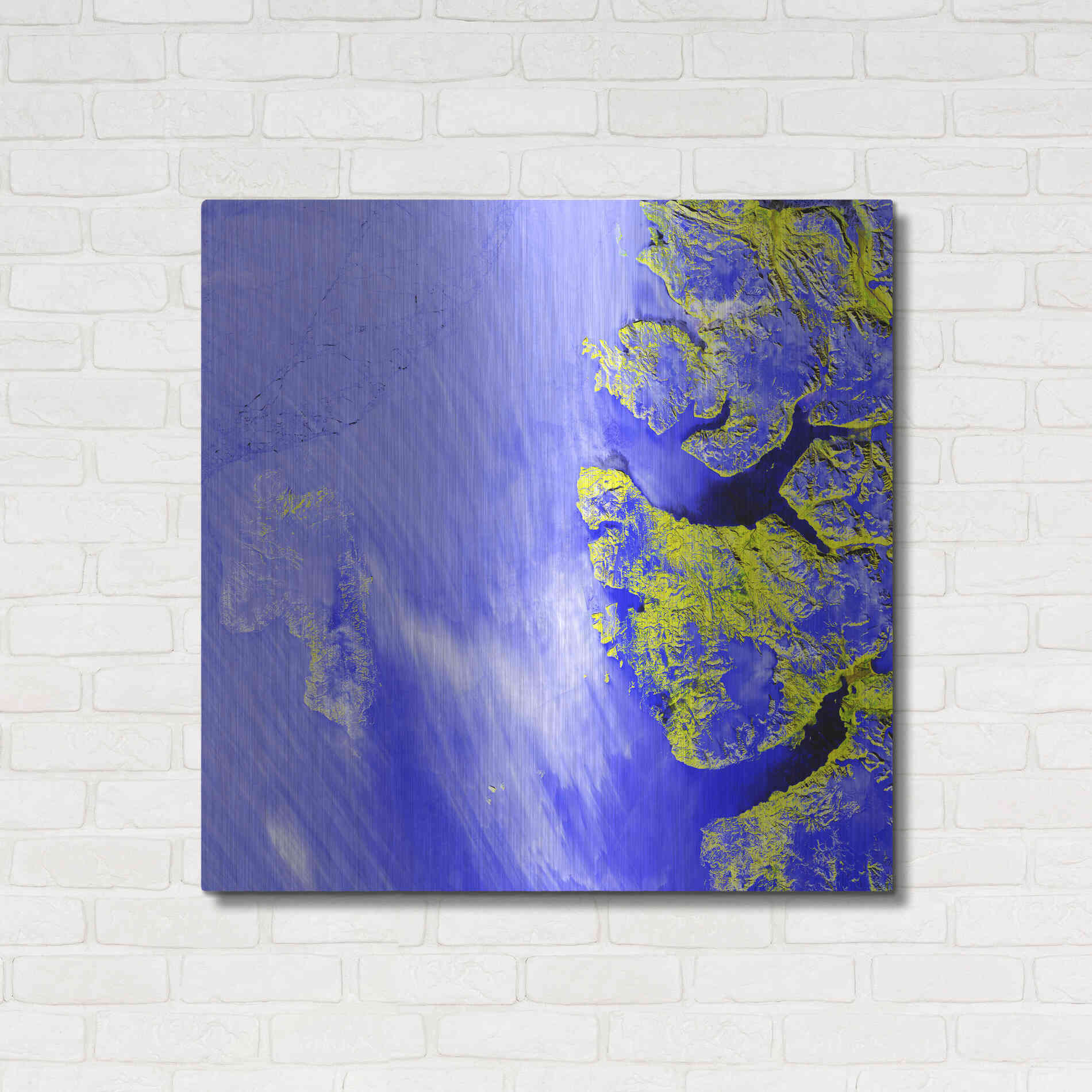 Luxe Metal Art 'Earth as Art: Meighen Island,' Metal Wall Art,36x36