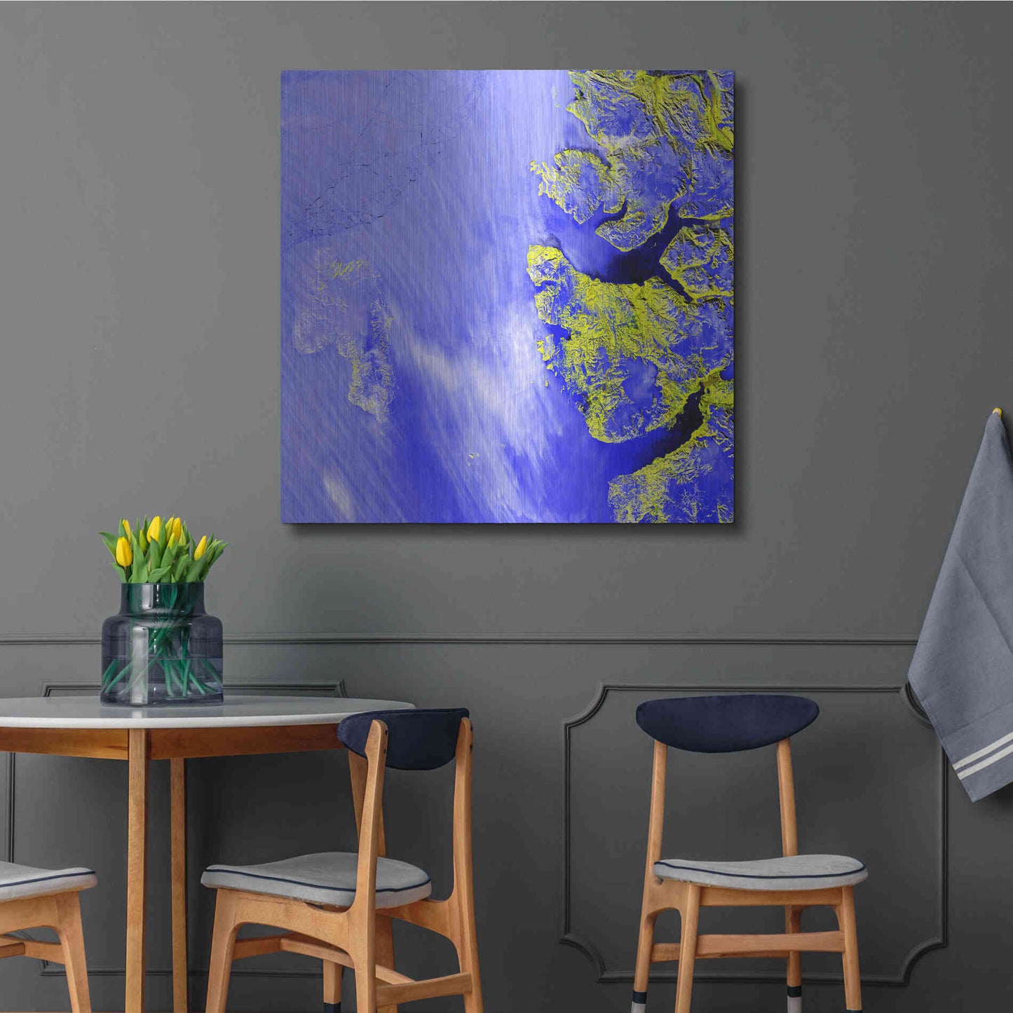 Luxe Metal Art 'Earth as Art: Meighen Island,' Metal Wall Art,36x36