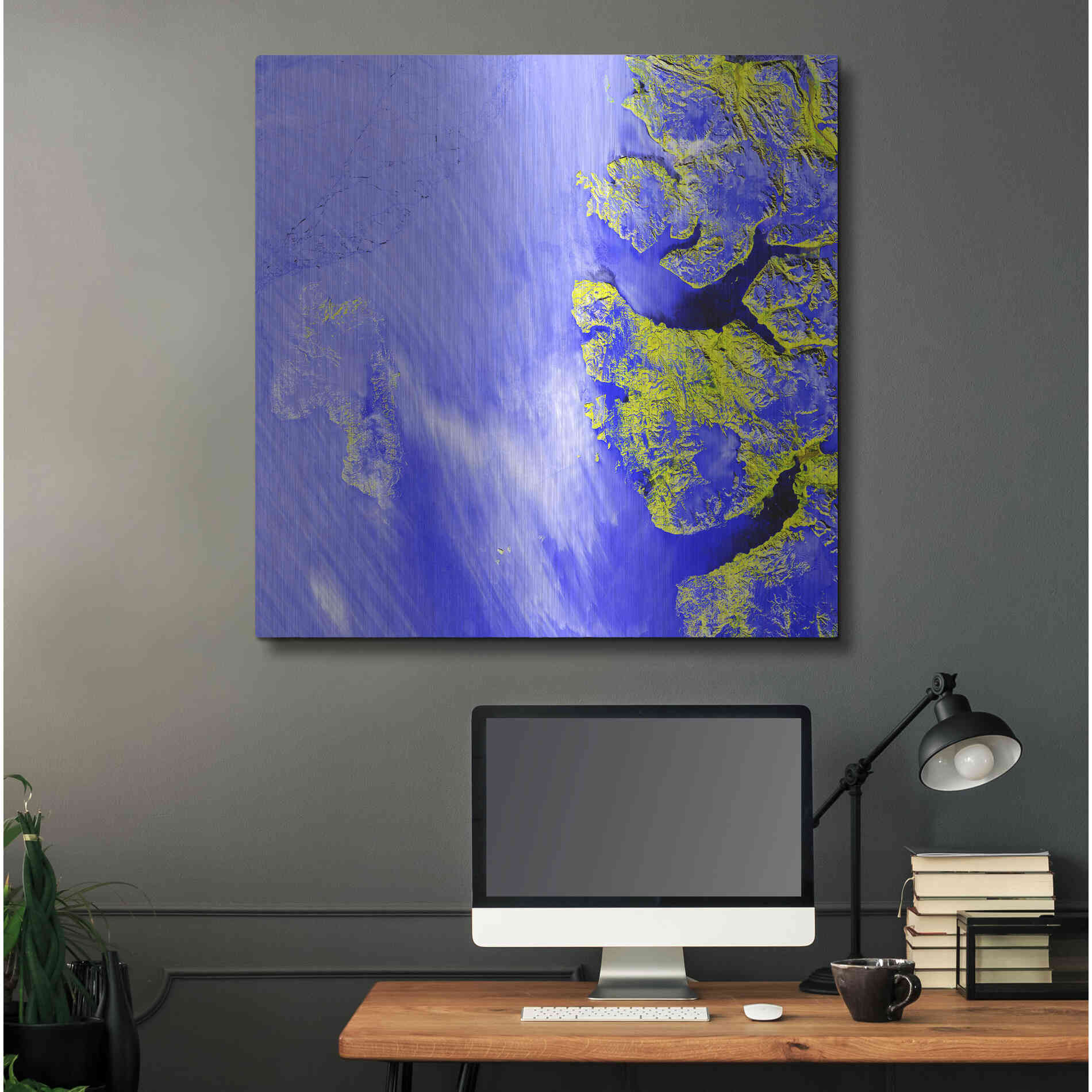 Luxe Metal Art 'Earth as Art: Meighen Island,' Metal Wall Art,36x36