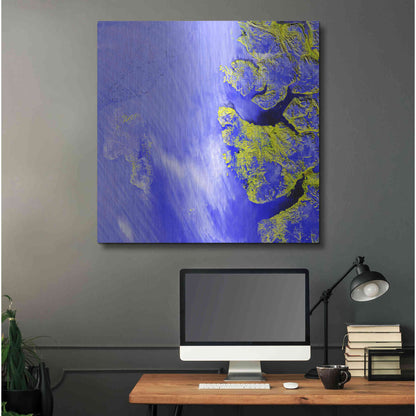 Luxe Metal Art 'Earth as Art: Meighen Island,' Metal Wall Art,36x36