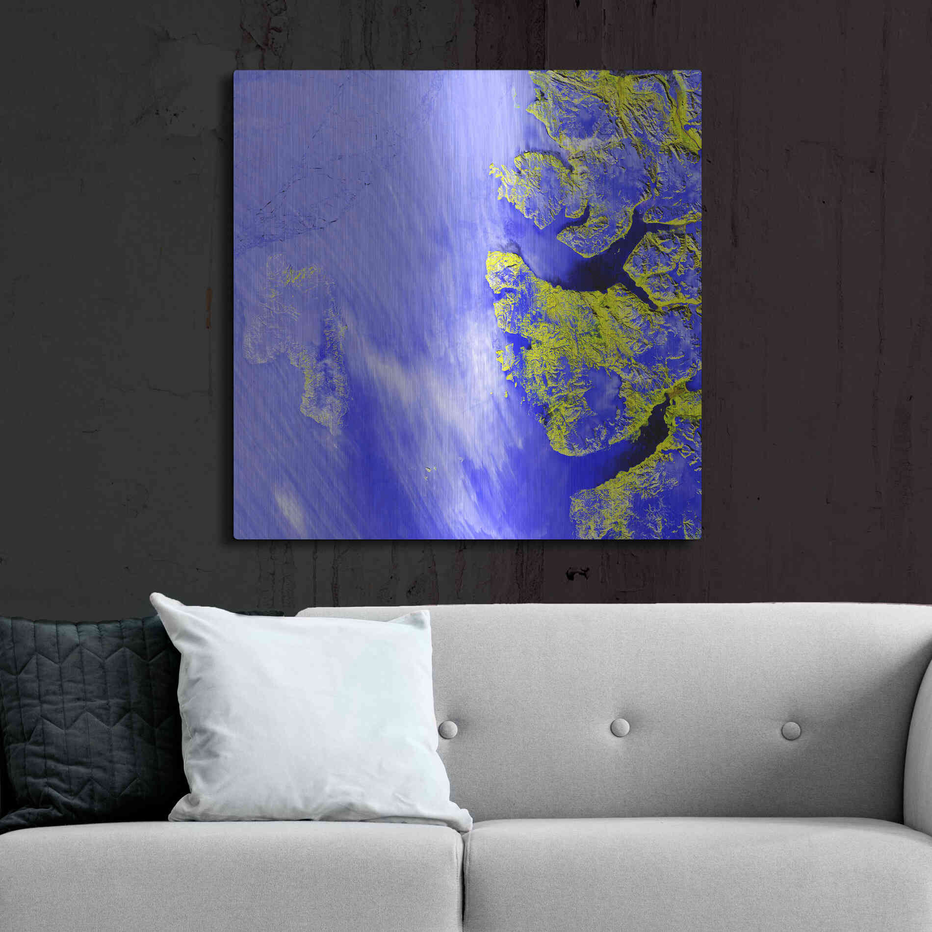 Luxe Metal Art 'Earth as Art: Meighen Island,' Metal Wall Art,36x36