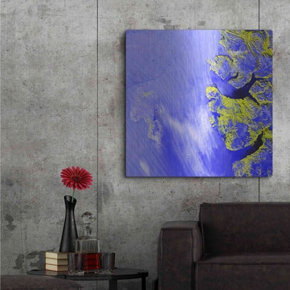 Luxe Metal Art 'Earth as Art: Meighen Island,' Metal Wall Art,36x36