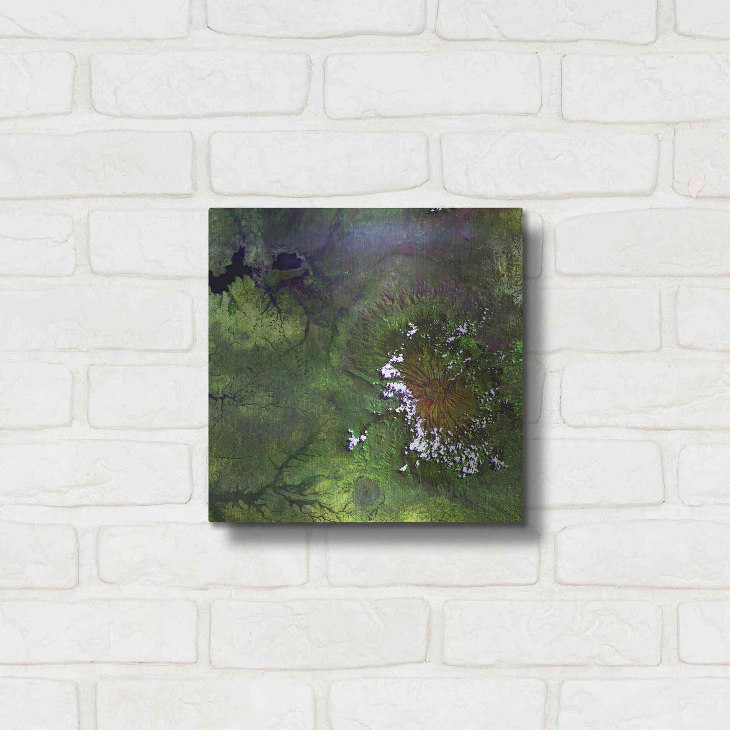 Luxe Metal Art 'Earth as Art: Mount Elgon,' Metal Wall Art,12x12