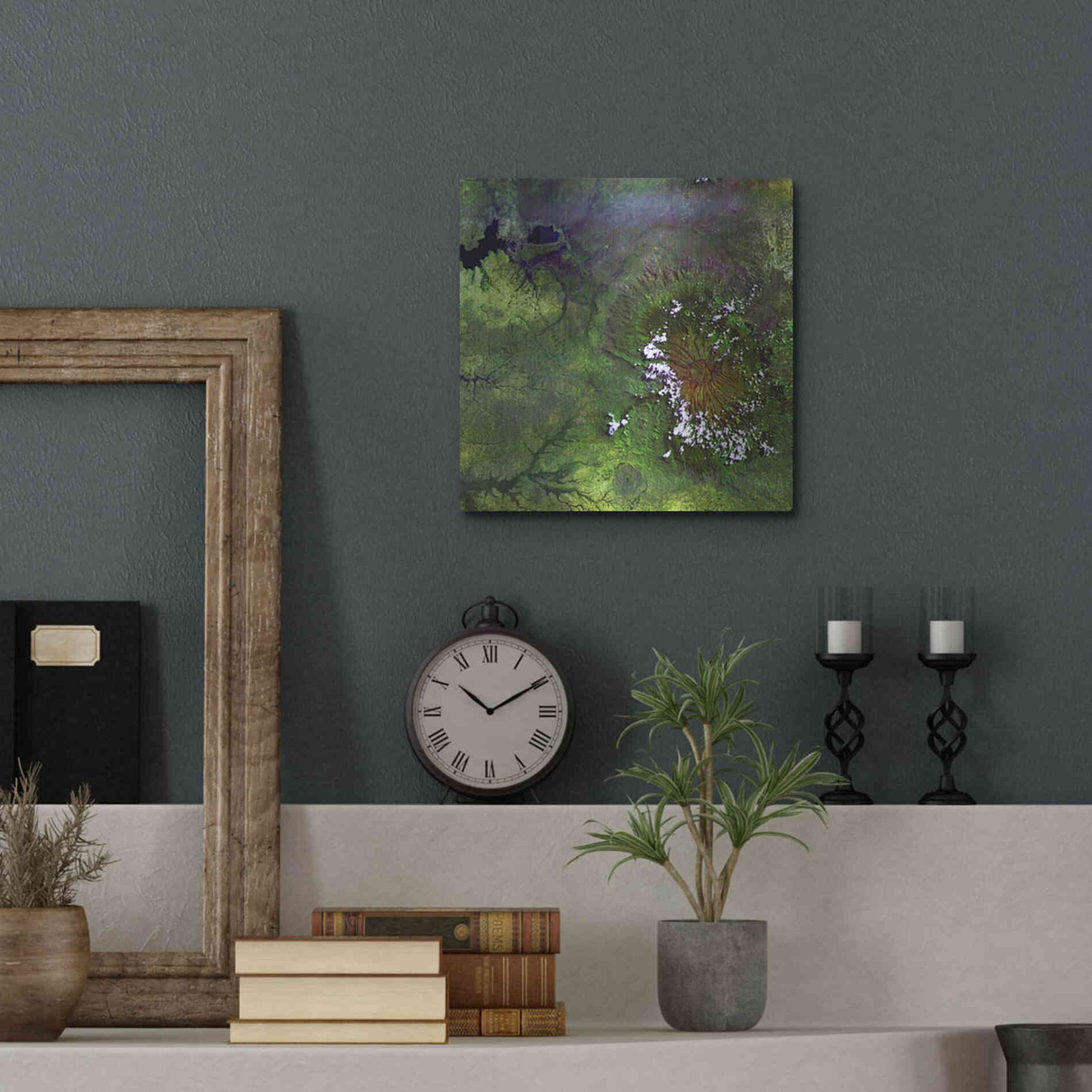 Luxe Metal Art 'Earth as Art: Mount Elgon,' Metal Wall Art,12x12