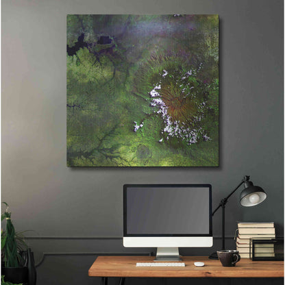 Luxe Metal Art 'Earth as Art: Mount Elgon,' Metal Wall Art,36x36