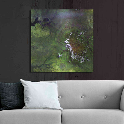 Luxe Metal Art 'Earth as Art: Mount Elgon,' Metal Wall Art,36x36