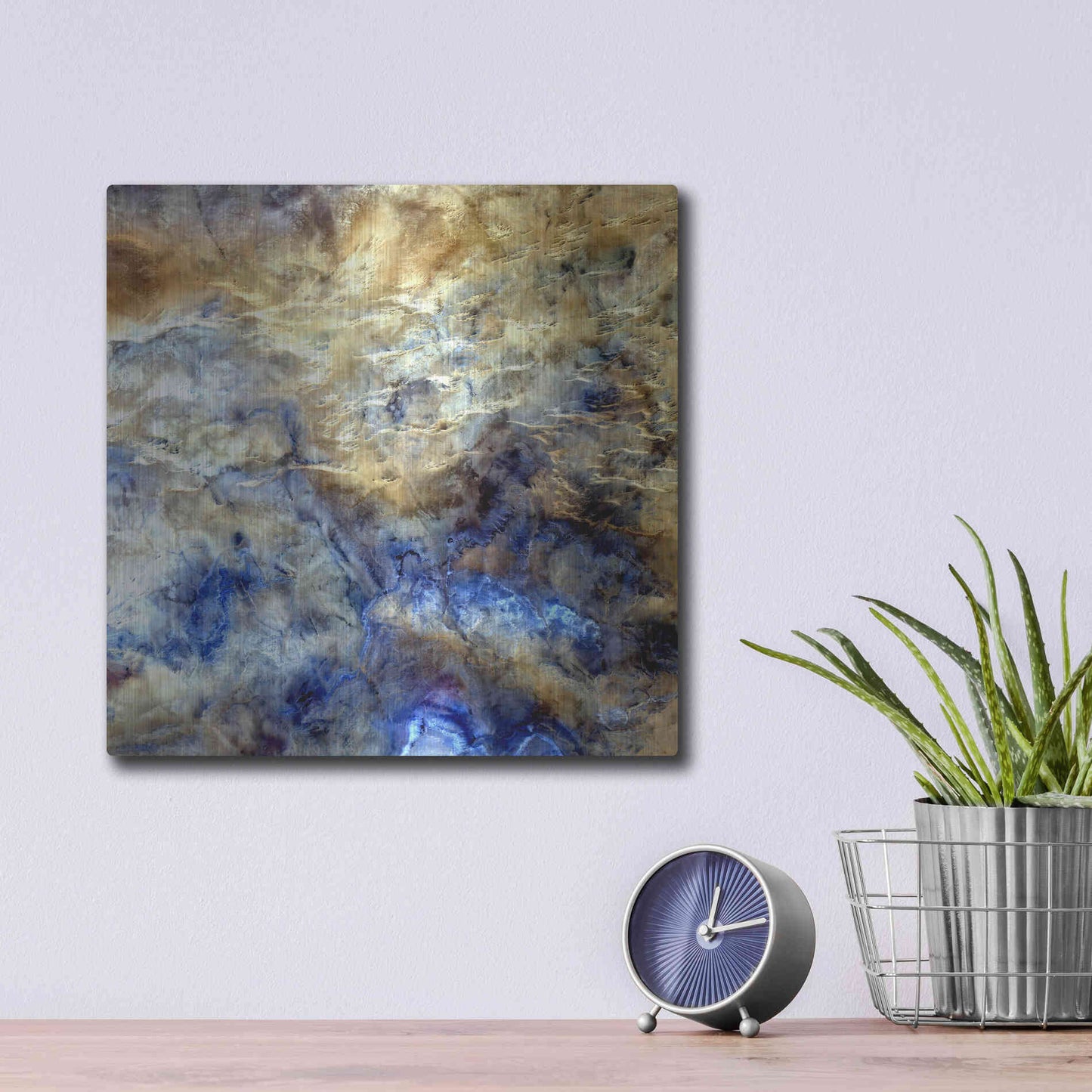 Luxe Metal Art 'Earth as Art: No Man's Land,' Metal Wall Art,12x12