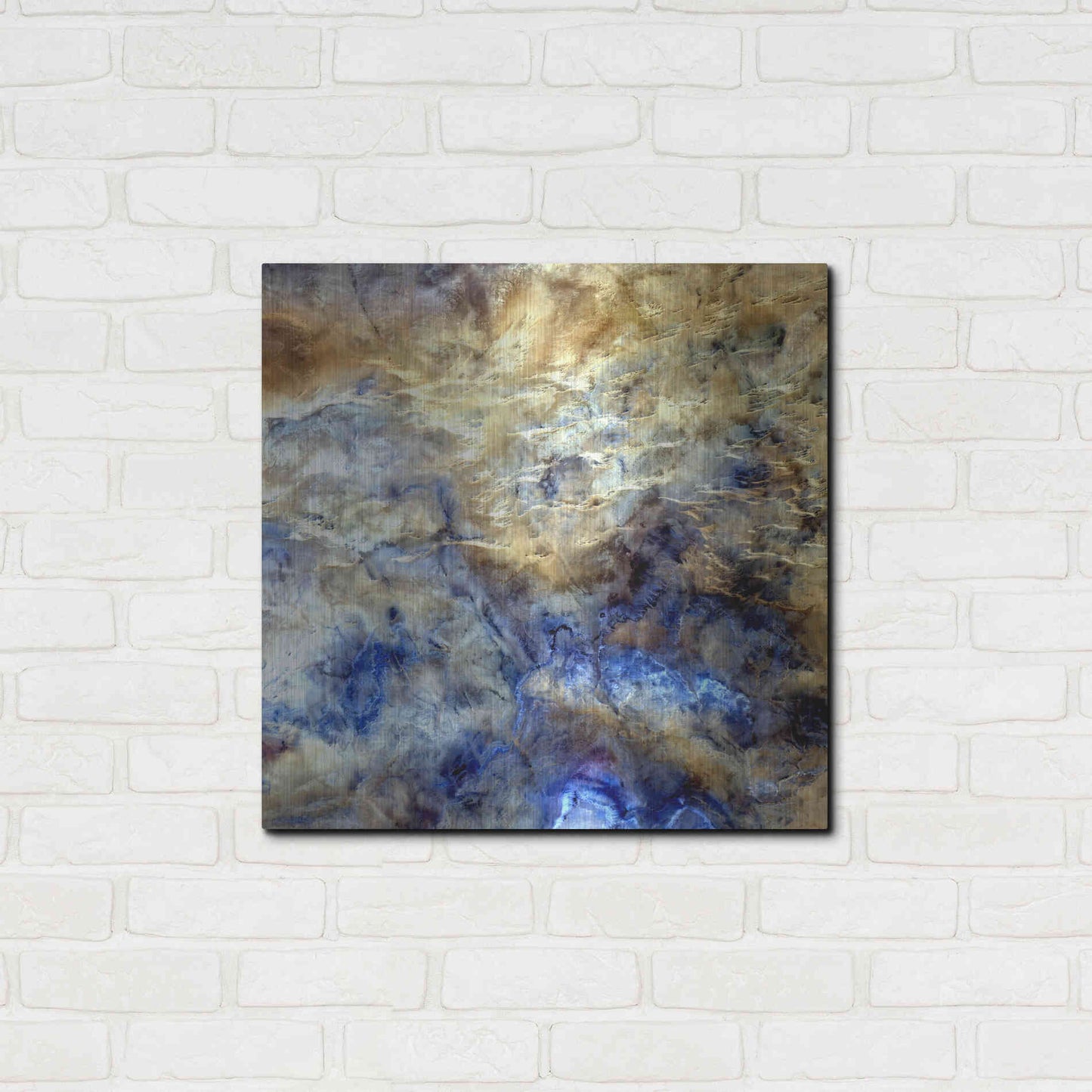 Luxe Metal Art 'Earth as Art: No Man's Land,' Metal Wall Art,24x24