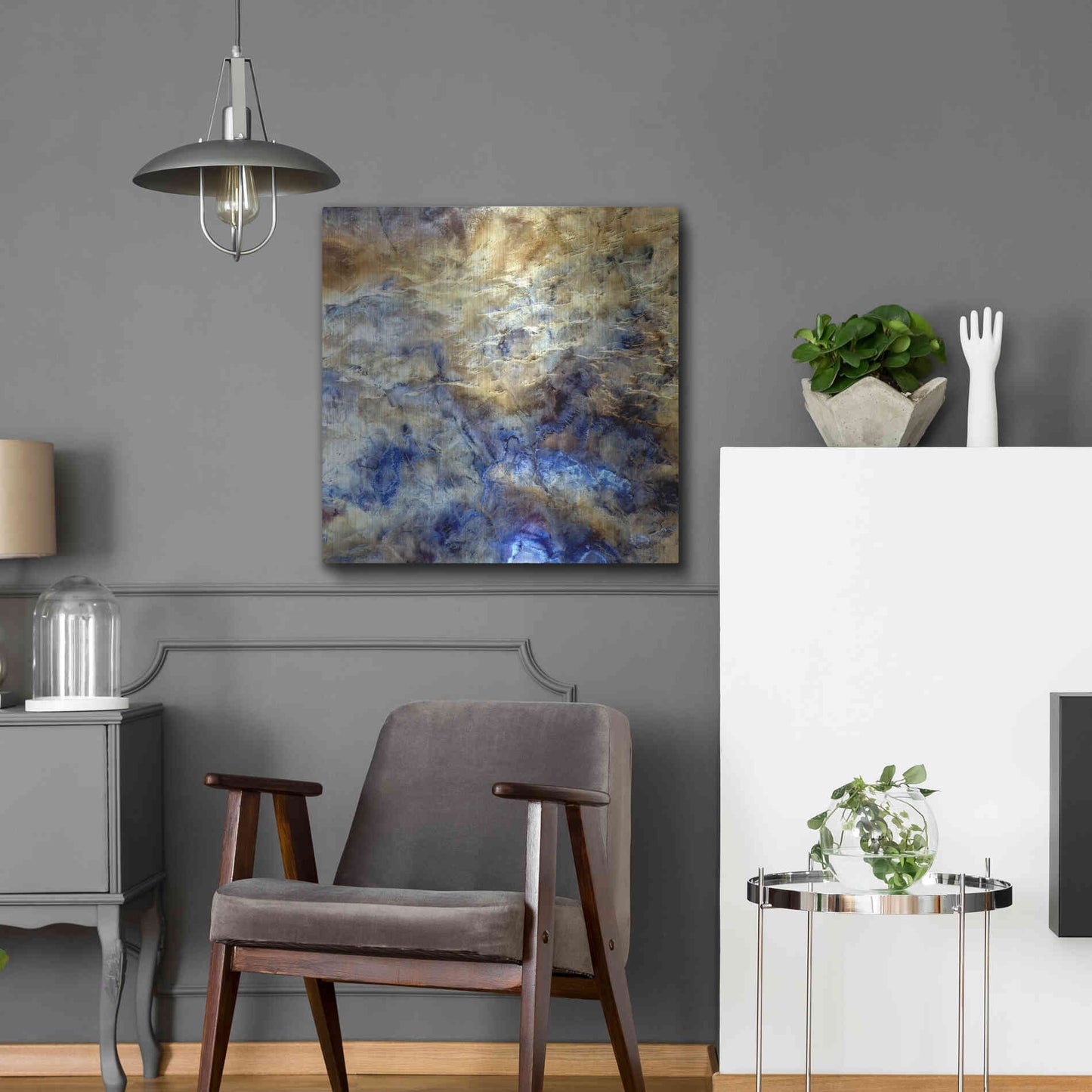 Luxe Metal Art 'Earth as Art: No Man's Land,' Metal Wall Art,24x24