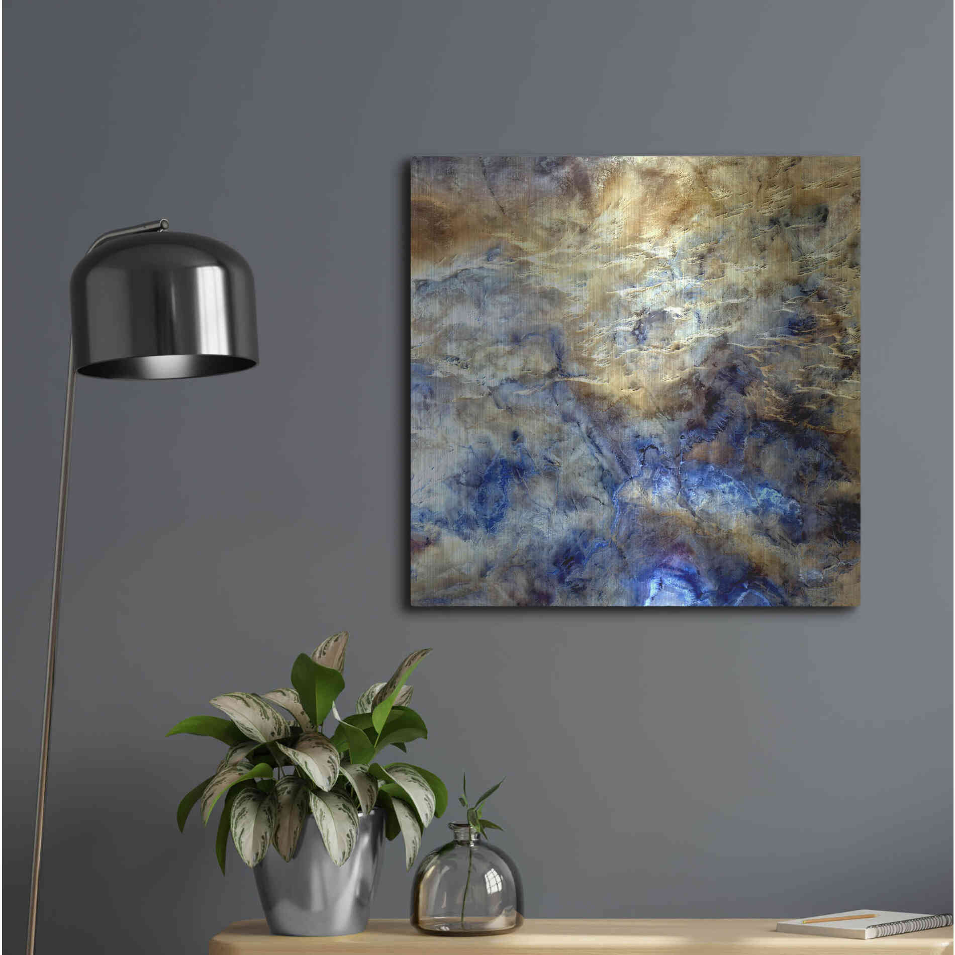 Luxe Metal Art 'Earth as Art: No Man's Land,' Metal Wall Art,24x24