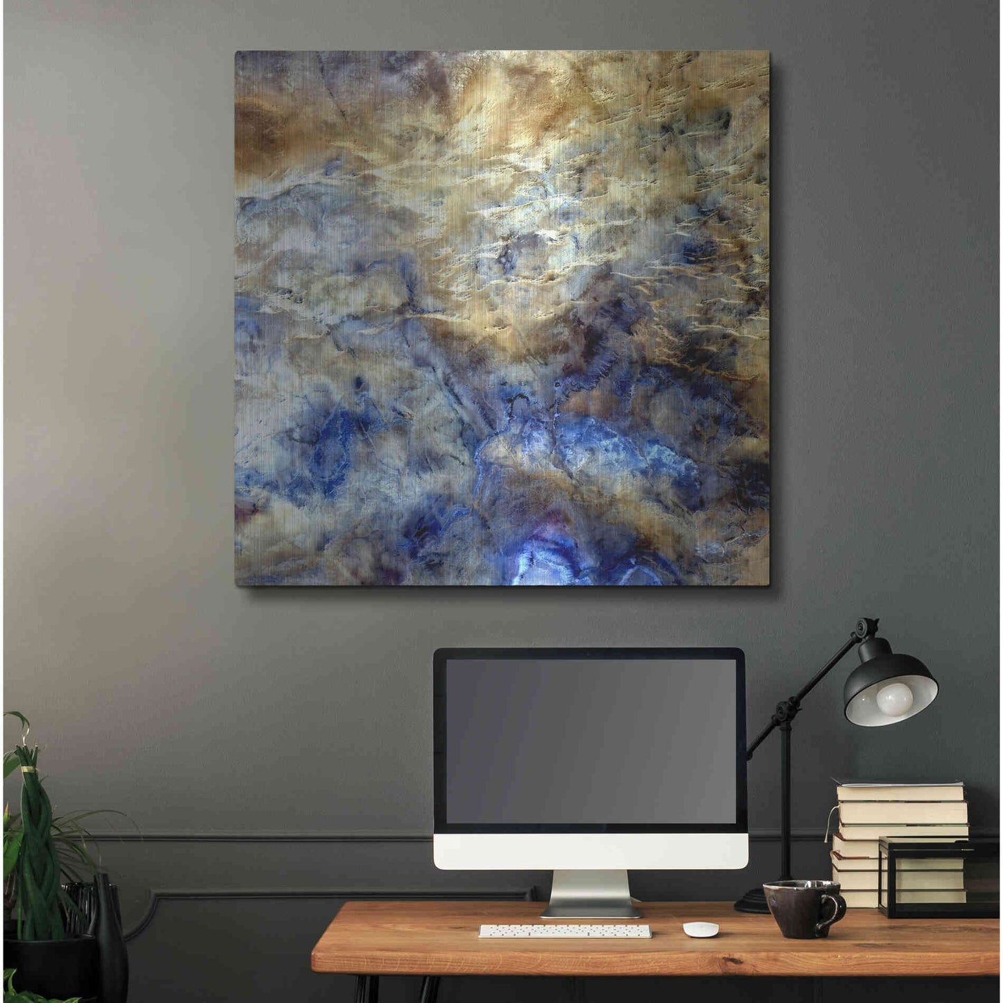 Luxe Metal Art 'Earth as Art: No Man's Land,' Metal Wall Art,36x36