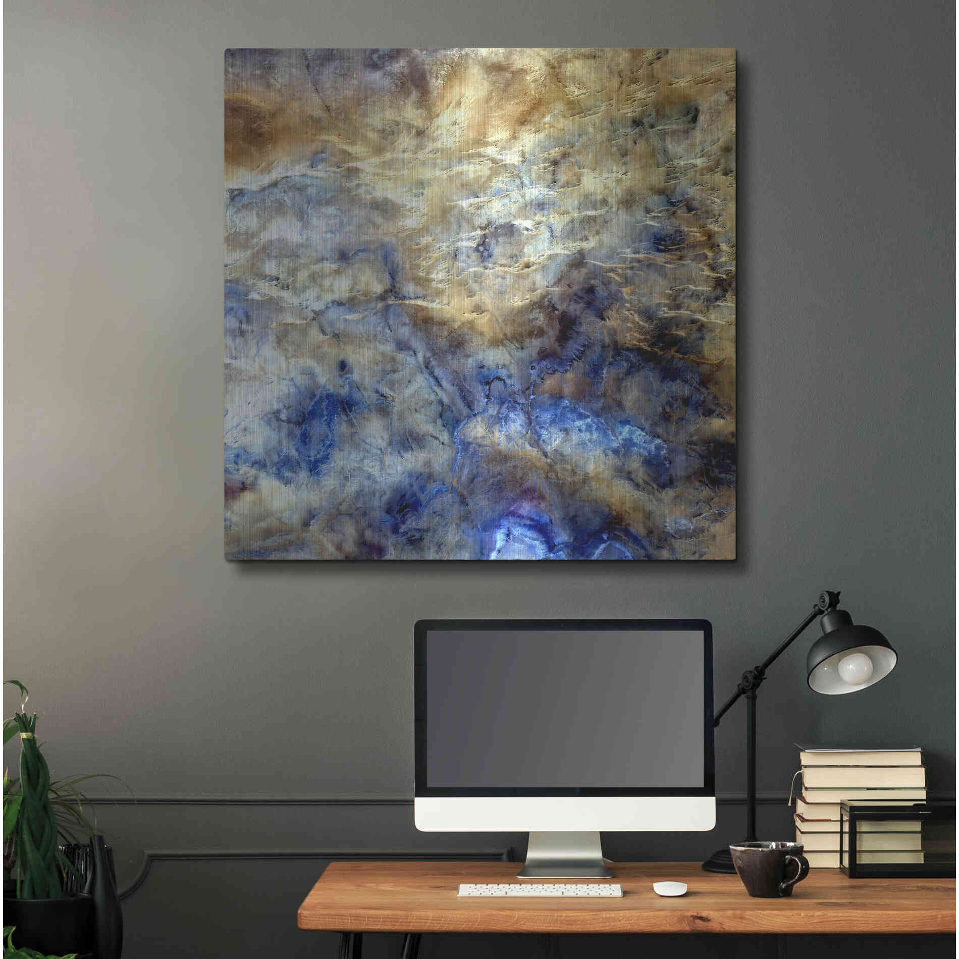 Luxe Metal Art 'Earth as Art: No Man's Land,' Metal Wall Art,36x36