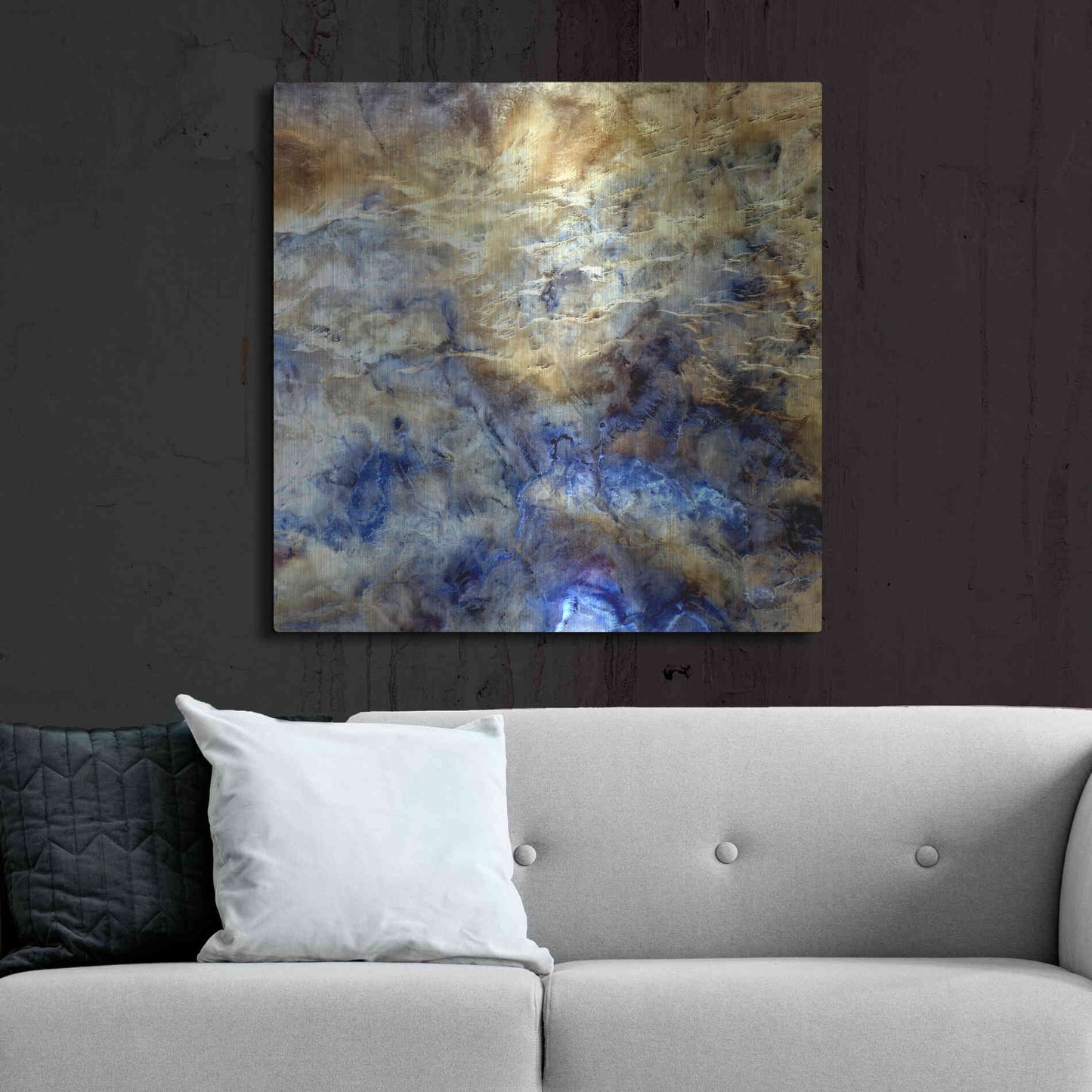 Luxe Metal Art 'Earth as Art: No Man's Land,' Metal Wall Art,36x36