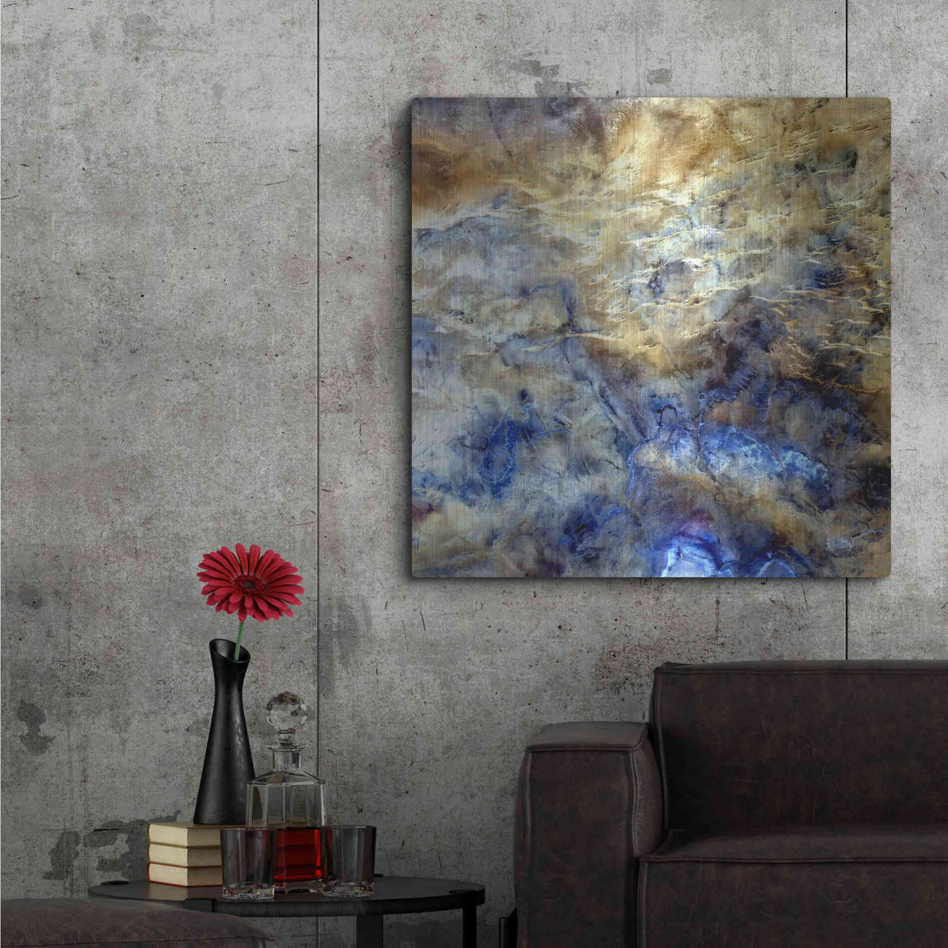Luxe Metal Art 'Earth as Art: No Man's Land,' Metal Wall Art,36x36
