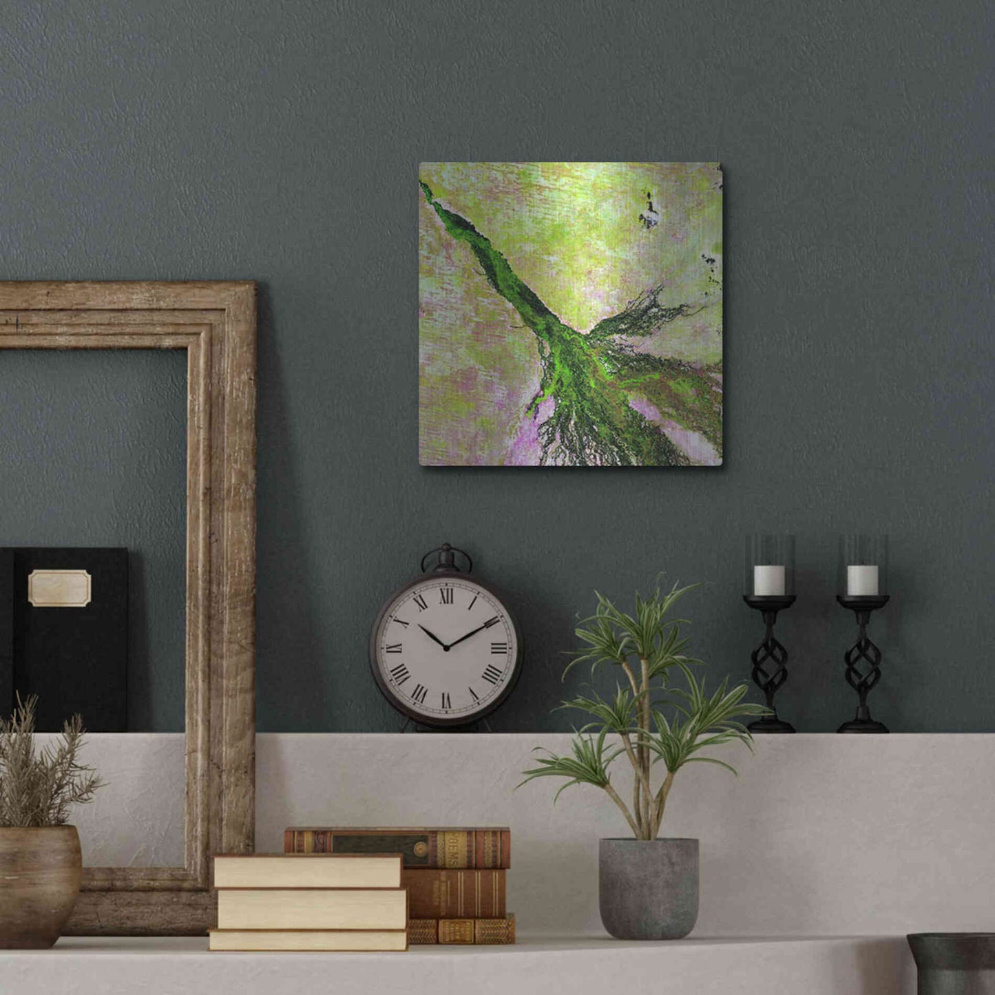 Luxe Metal Art 'Earth as Art: Okavango Delta,' Metal Wall Art,12x12