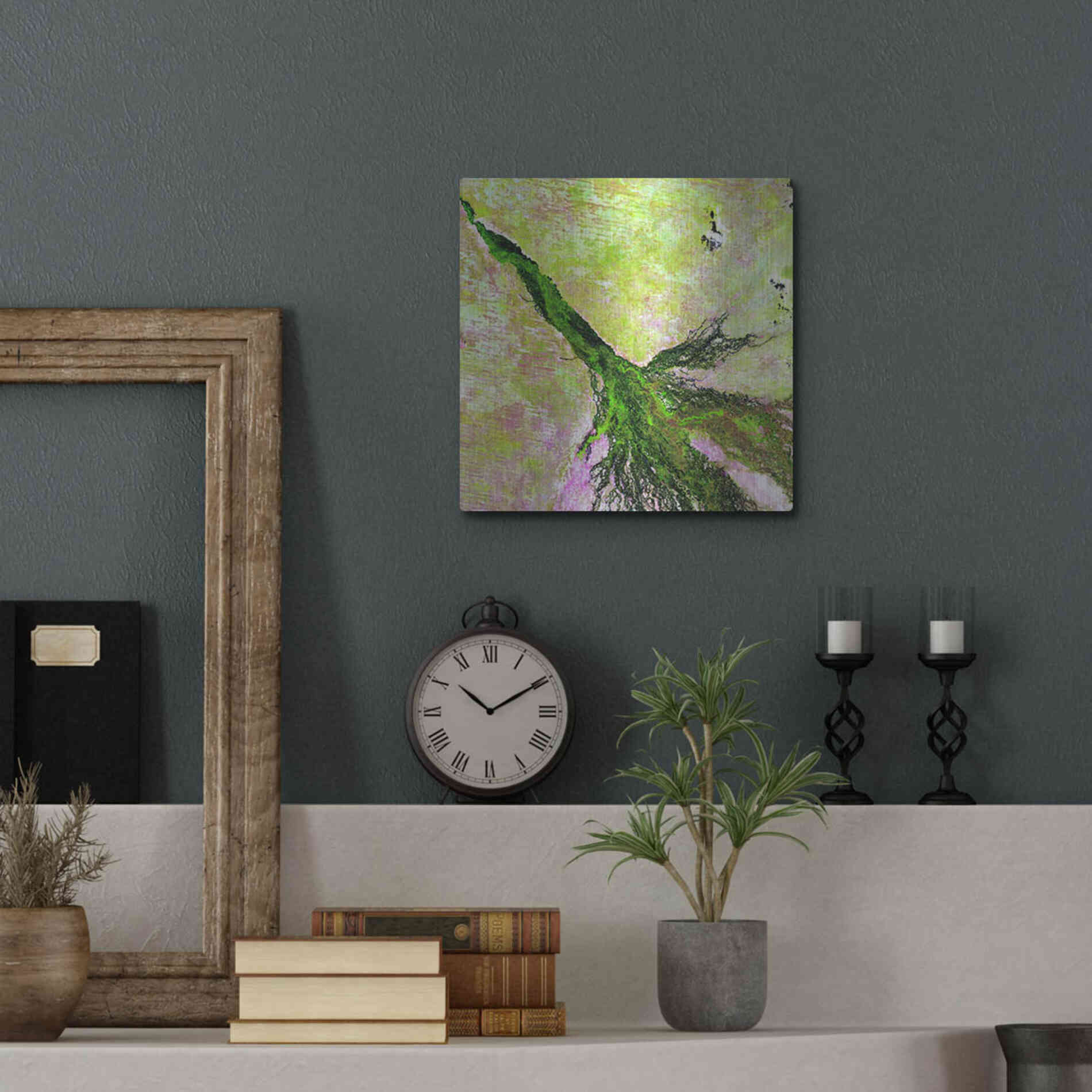 Luxe Metal Art 'Earth as Art: Okavango Delta,' Metal Wall Art,12x12
