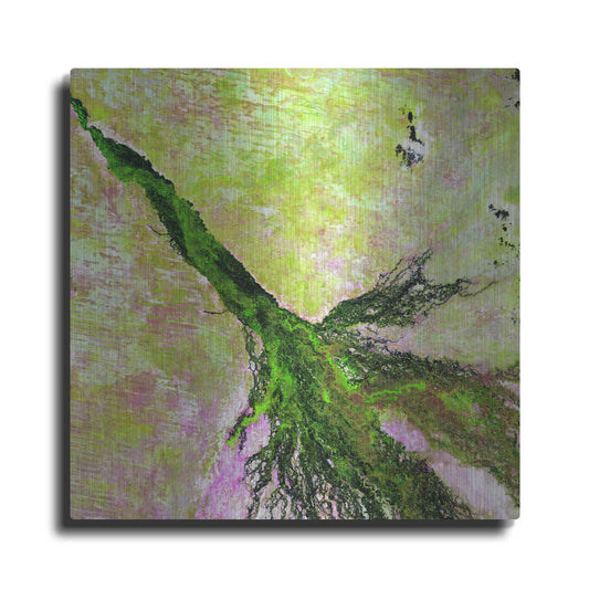 Luxe Metal Art 'Earth as Art: Okavango Delta,' Metal Wall Art