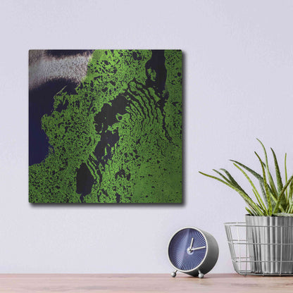 Luxe Metal Art 'Earth as Art: Remote Tundra,' Metal Wall Art,12x12