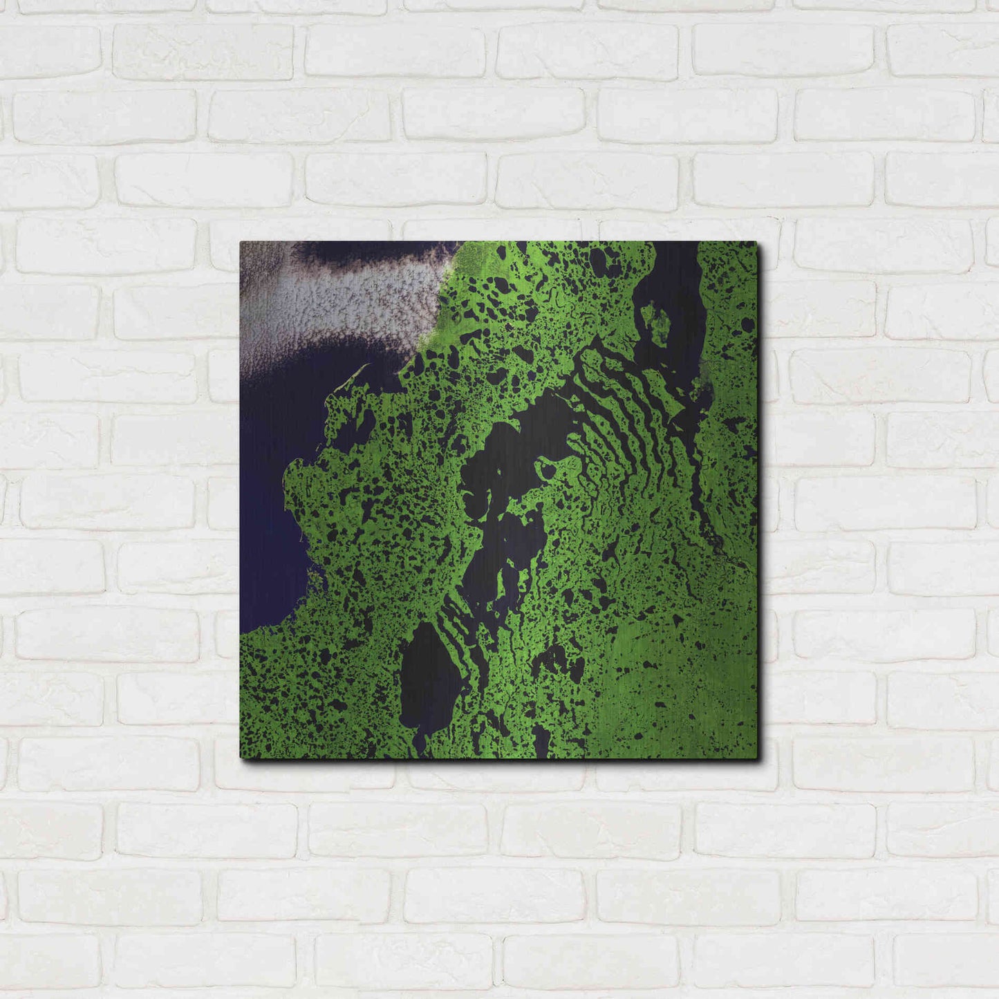 Luxe Metal Art 'Earth as Art: Remote Tundra,' Metal Wall Art,24x24