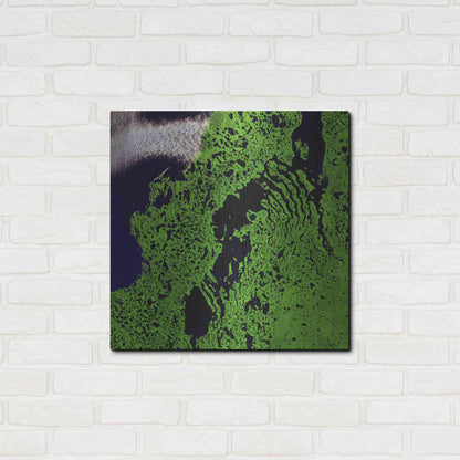 Luxe Metal Art 'Earth as Art: Remote Tundra,' Metal Wall Art,24x24