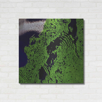 Luxe Metal Art 'Earth as Art: Remote Tundra,' Metal Wall Art,36x36