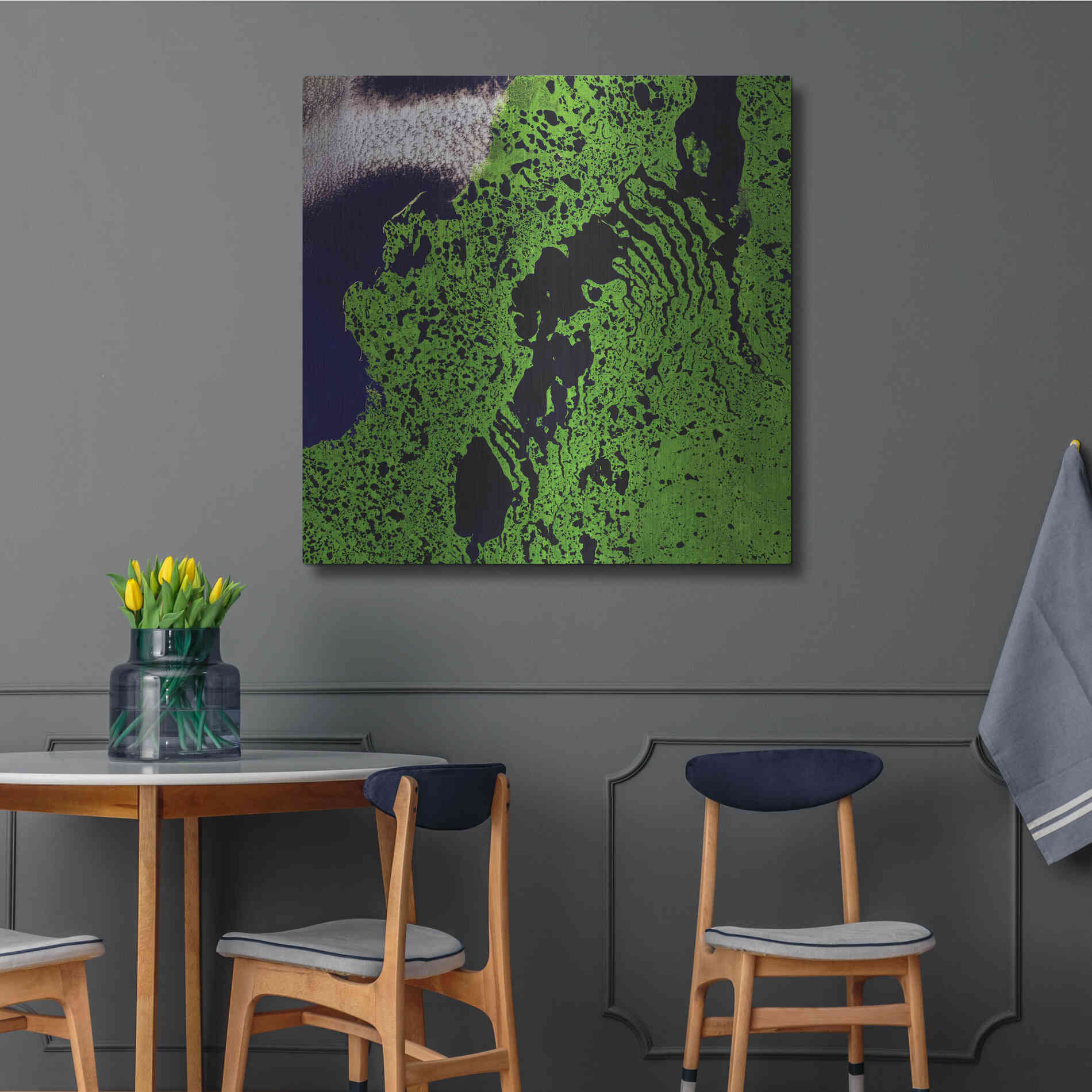 Luxe Metal Art 'Earth as Art: Remote Tundra,' Metal Wall Art,36x36