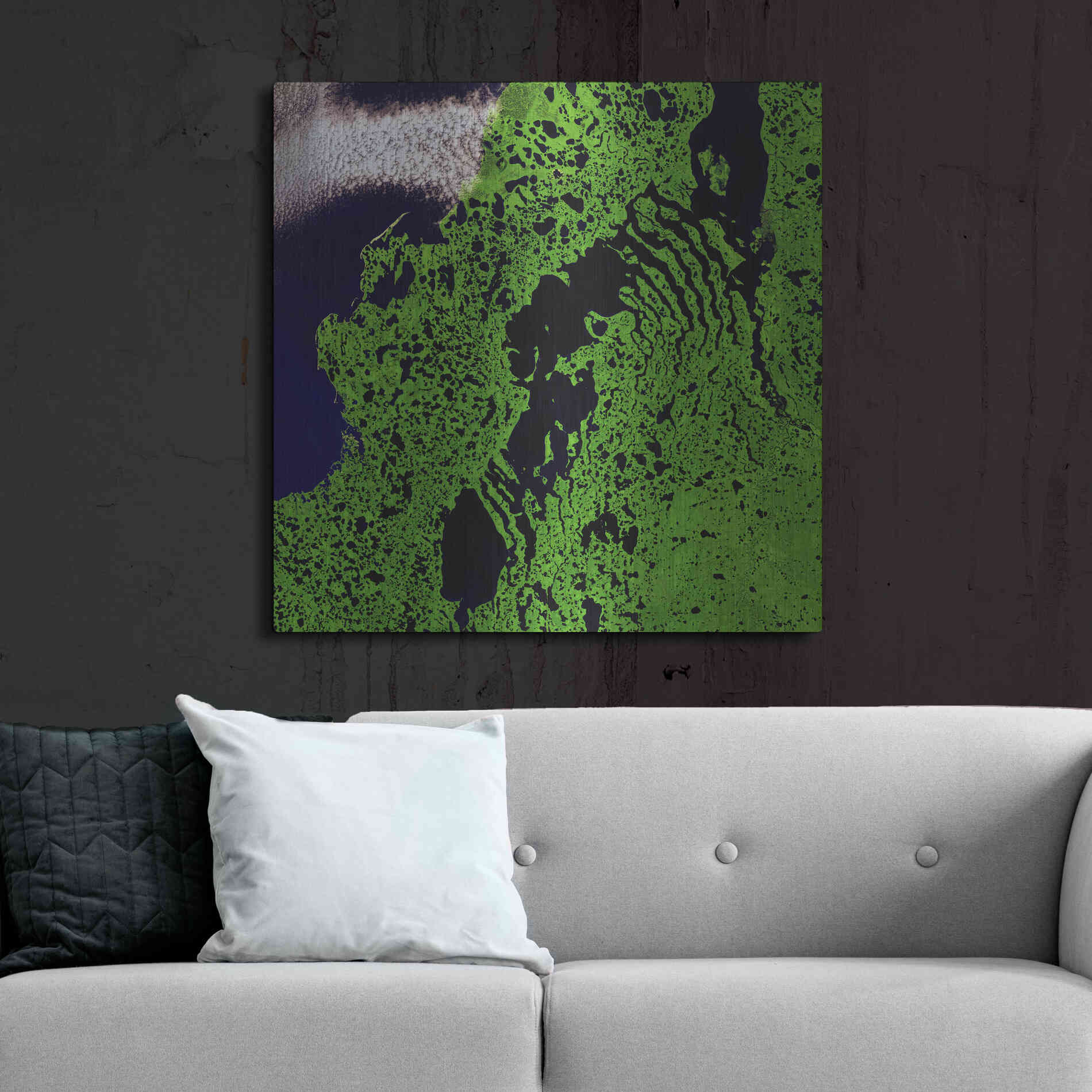 Luxe Metal Art 'Earth as Art: Remote Tundra,' Metal Wall Art,36x36