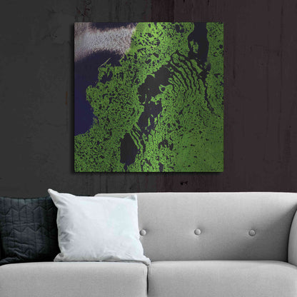 Luxe Metal Art 'Earth as Art: Remote Tundra,' Metal Wall Art,36x36