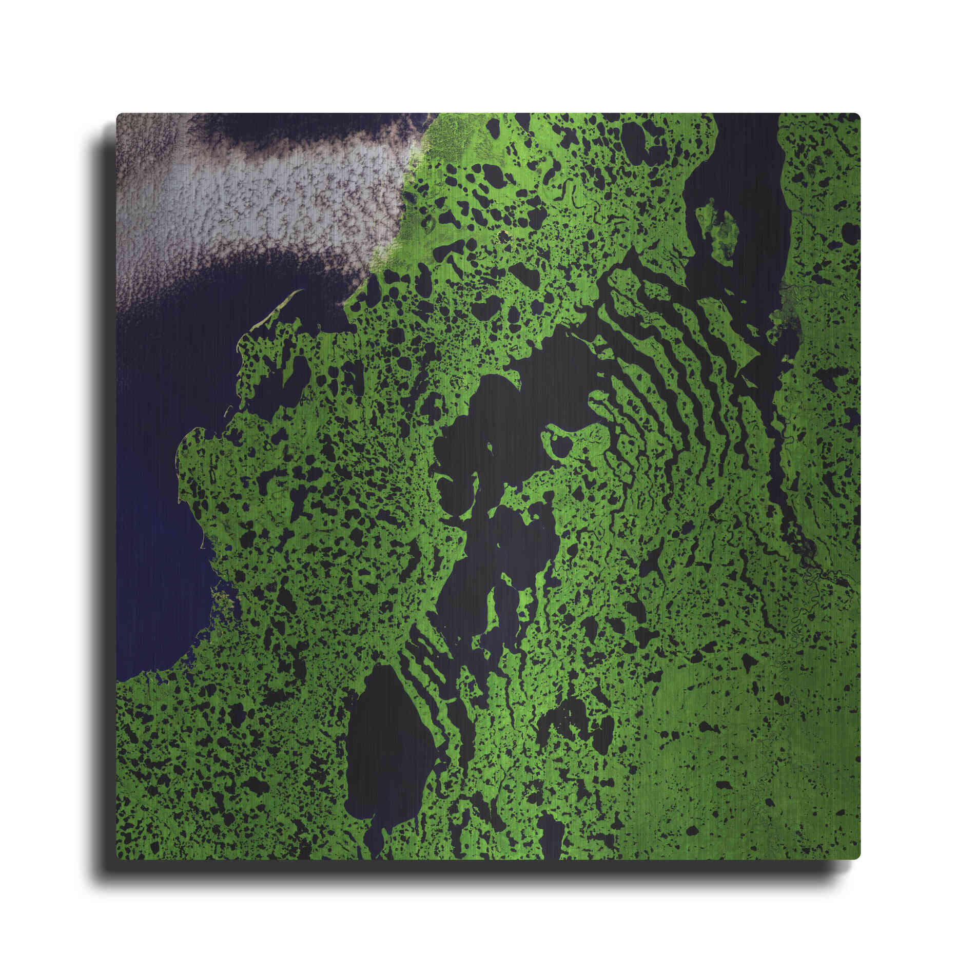 Luxe Metal Art 'Earth as Art: Remote Tundra,' Metal Wall Art