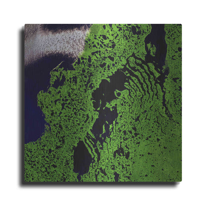 Luxe Metal Art 'Earth as Art: Remote Tundra,' Metal Wall Art