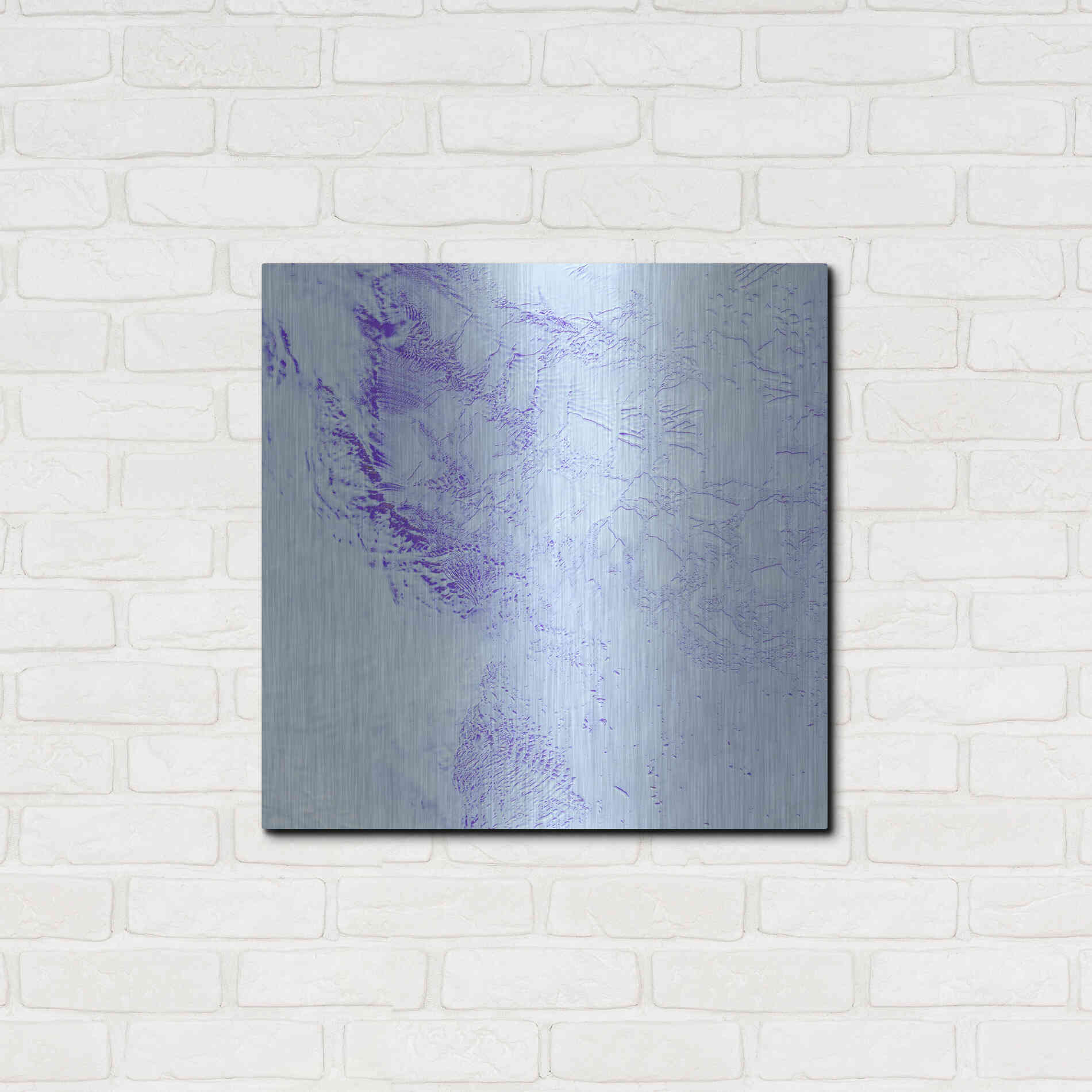 Luxe Metal Art 'Earth as Art: Robinson Glacier,' Metal Wall Art,24x24