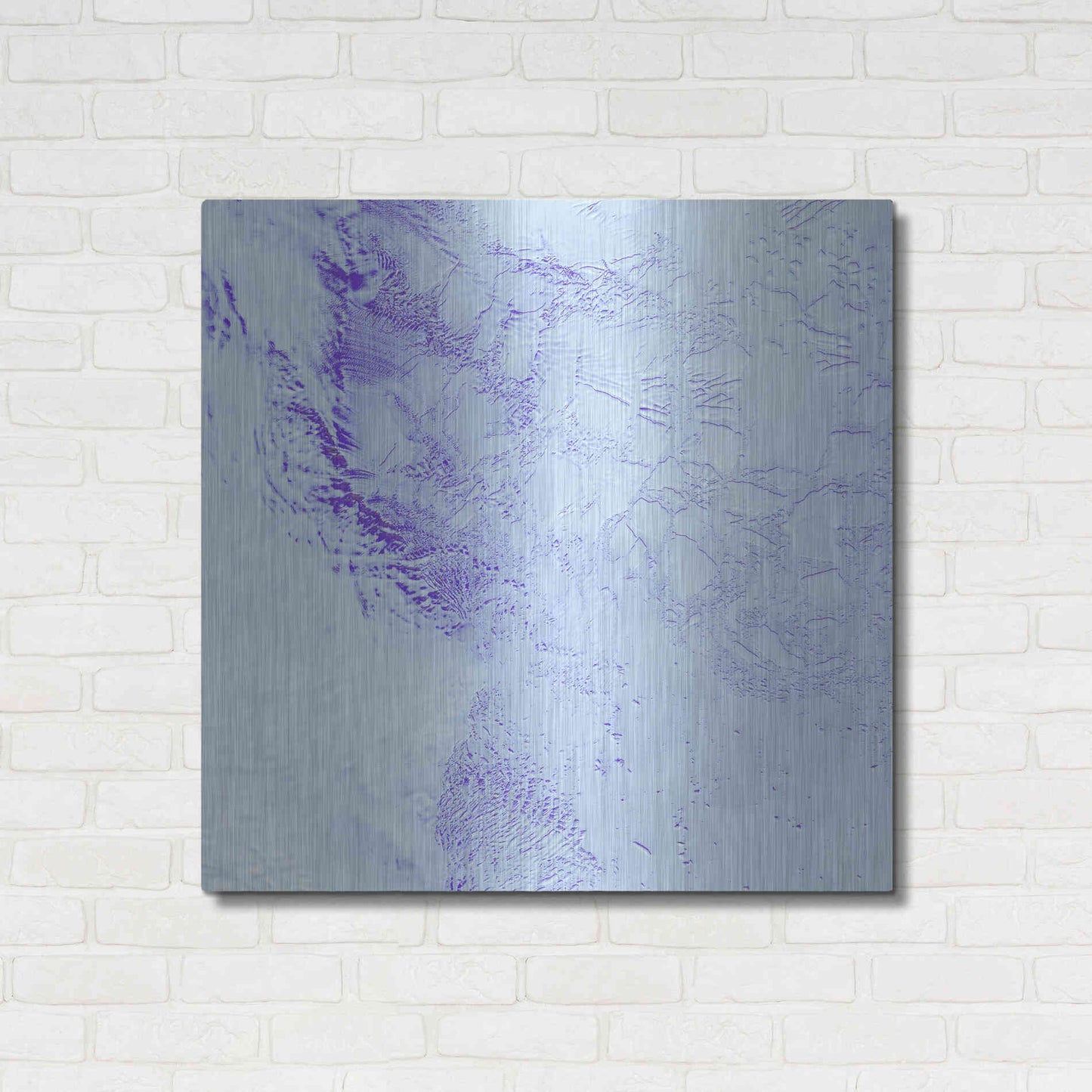 Luxe Metal Art 'Earth as Art: Robinson Glacier,' Metal Wall Art,36x36