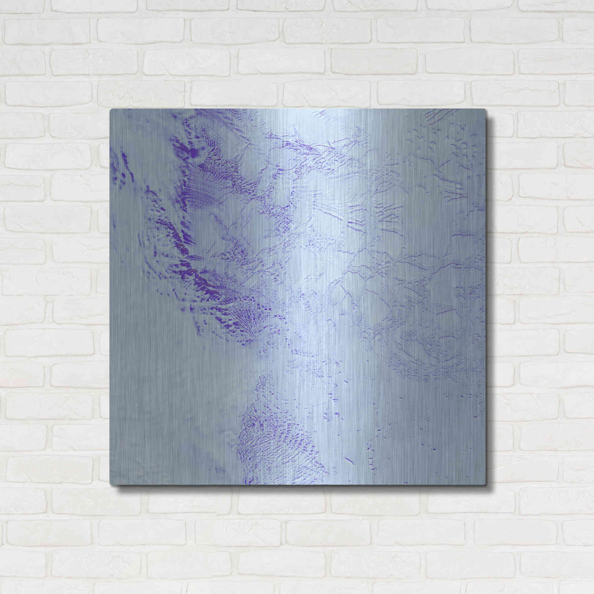 Luxe Metal Art 'Earth as Art: Robinson Glacier,' Metal Wall Art,36x36