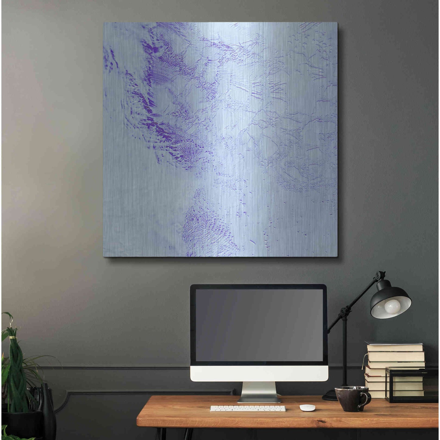 Luxe Metal Art 'Earth as Art: Robinson Glacier,' Metal Wall Art,36x36