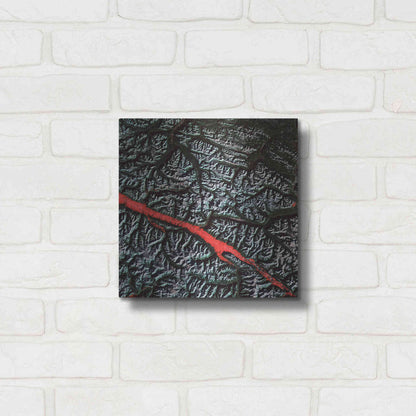 Luxe Metal Art 'Earth as Art: Rocky Mountain Trench,' Metal Wall Art,12x12