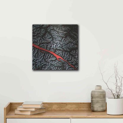 Luxe Metal Art 'Earth as Art: Rocky Mountain Trench,' Metal Wall Art,12x12