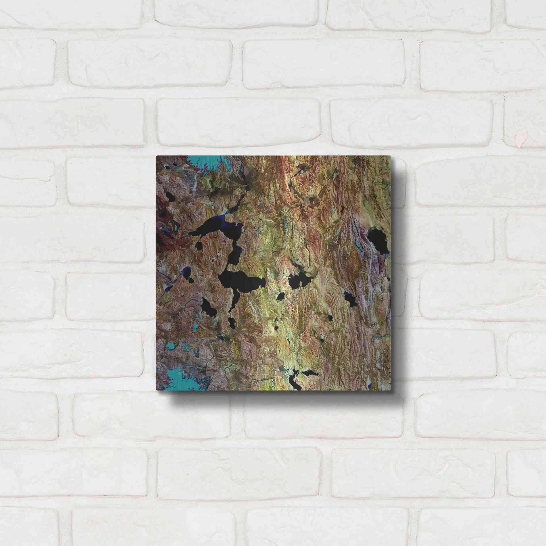Luxe Metal Art 'Earth as Art: Roof of the World,' Metal Wall Art,12x12