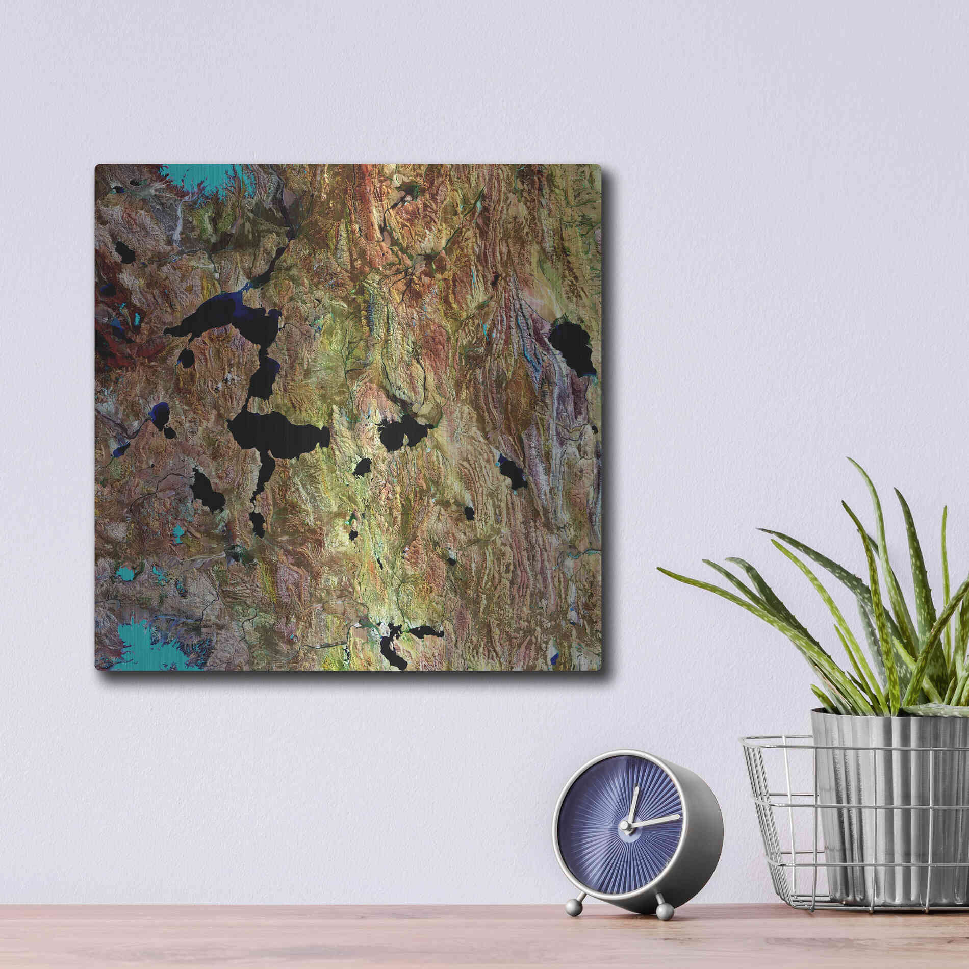 Luxe Metal Art 'Earth as Art: Roof of the World,' Metal Wall Art,12x12