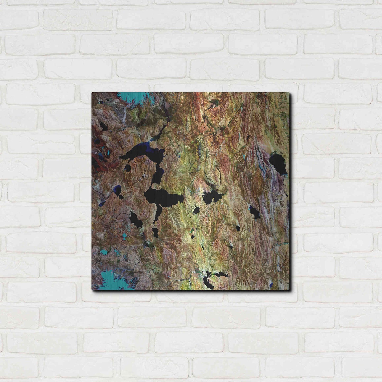 Luxe Metal Art 'Earth as Art: Roof of the World,' Metal Wall Art,24x24
