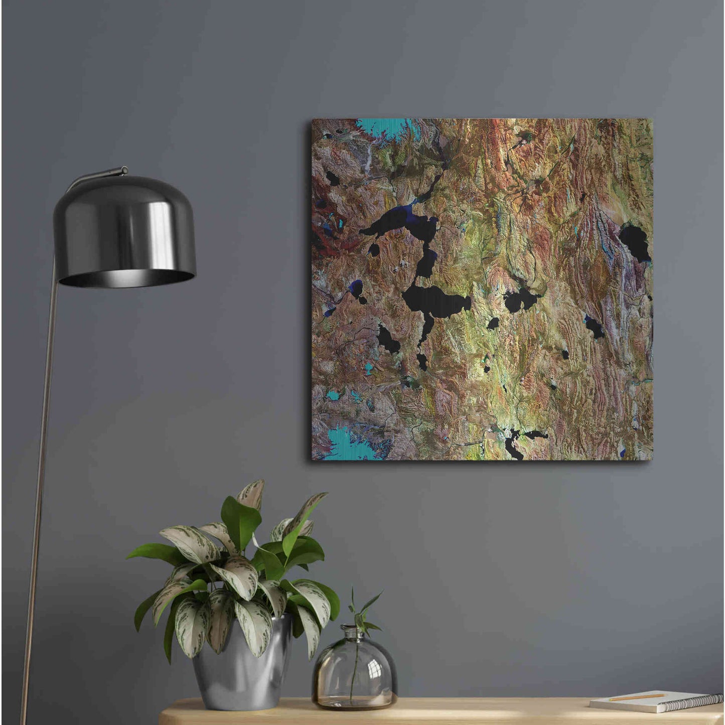 Luxe Metal Art 'Earth as Art: Roof of the World,' Metal Wall Art,24x24